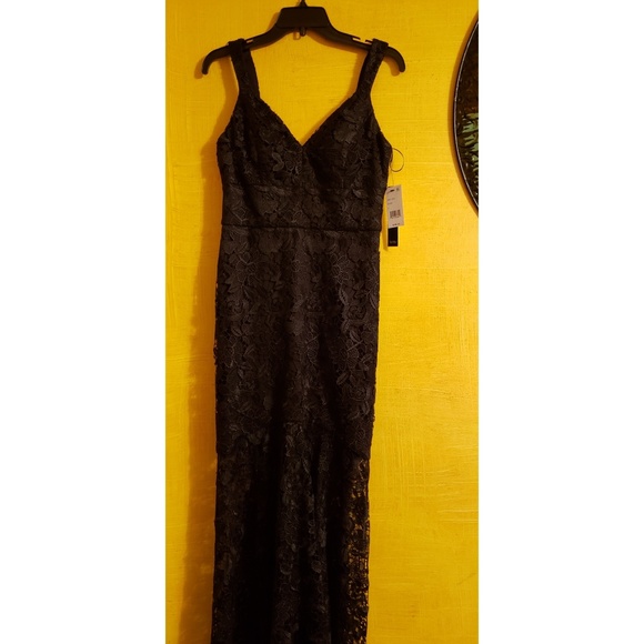 NICOLE MILLER LACE SHEER HEM GOWN 🆕 - Picture 5 of 7